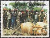 6883 - Y&T n° 680 - oblitéré - Culture par traction animale - 1985 - République centrafricaine