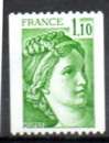 miniature France neuf Yvert N°2062 Sabine 1,10F Vert roulette 1979