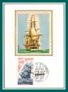 Carte Maximum soie N° 1862 Frégate la Melpomene 1975 Voillier