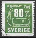 Suede 1957-64 Y&T 426 oblitéré - Gravures rupestres 
