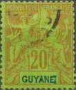 miniature Guyane 36 oblitéré