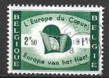 Belgique 1959 Y&T 1091 oblitéré - L'Europe du coeur 