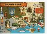 cpm carte géographique hampshire