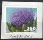 Suisse 2011 sur fragment Used Artichaut en fleur Cynara Scolymus SU
