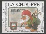 Etiquette de Bière - Belgique - La Chouffe - 75 cl - Brie d'Achouffe - Date de Conso 1989 - Neuve