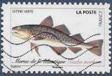 FRANCE 2019 : yt 1694 Oblitéré/Used # Poissons de mer - Morue de l'Atlantique (Gadus morhua)