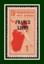 Madagascar N° PA 4 ** MNH (cote 12,75 €) France Libre 1935 -38 TB avion