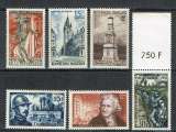 FRANCE 1956 - YT 1050 1051 1052 1053 1065 1081 ** MNH.