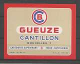 Etiquette de Bière - Belgique - Kriek Cantillon - 60 / 80 cl - Brie Cantillon - Neuve