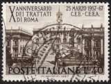 L631 - Y&T n° 961 - oblitéré - Hôtel de ville de Rome - 1967 - Italie