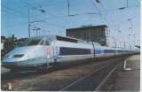 CPSM NANTES (44) T.G.V. ATLANTIQUE EN GARE - DIMANCHE 29 SEPTEMBRE 1991, INTERCONNEXION DU RESEAU 