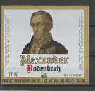 Etiquette de Bière - Belgique - Alexander - 25 cl - Brie Rodenbach - Neuve