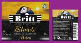 Etiquette Bière Bretonne - Britt bière Blonde - Etiquettes décollées