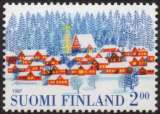 N501 - Y&T n° 1377 - oblitéré - Noël - Village sous la neige - 1997 - Finlande