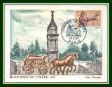 Carte Maximum Journée du Timbre Paris 1963 N° 1378 char Romain diligence chevaux