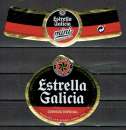 ESPAGNE - ÉTIQUETTE DE BIÉRE ESTRELLA GALICIA.