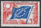 France Service 1958-59 Y&T 20 oblitéré - Drapeau du Conseil 