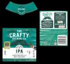 Etiquettes Bière Irlandaise - The Crafty IPA -  500 ml Alc 6,0% - étiquettes décollées