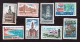 miniature  France 1966 Y&T 1499 à 1506 ** série touristique complète cote 8,00€. Proposé à 15% de la cote