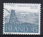 TIMBRE OBLITERE D'ISLANDE - TUMMULUS DE PIERRES (50E ANNIV. DE LA SOCIETE TOURISTIQUE) N° Y&T 480