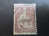 açores y & t 179 obl 1912 / 25