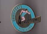 miniature Pin's Athletisme Omnisports Pitihiviers Ville Loiret 45 Ref 850