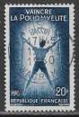 FRANCE 1959 Y&T 1224 oblitéré - Vaccin pour vaincre la poliomyélite avec oblitération d'époque