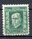 miniature Tchecoslovaquie Yvert N°0213 Oblitéré 1926 Président T.G Masaryk perforé 