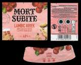 Etiquettes Bière Belge - Mort subite lambic kriek - Alc. 4,0% - 33 cl