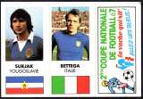 23 - Football - Panini/Vache qui rit - Surjak/Yougoslavie - Bettega/Italie - 2éme coupe de foot à 7