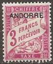 andorre français ... taxe n° 8  neuf* ... 1931 