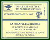 Nouvelle Calédonie Carnet N° C 588 ** Cagou rouge 50F X 10 TP complet non ouvert 1990 oiseau