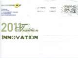 FRANCE 2011 - ENTIER POSTAL LETTRE PRIORITAIRE MONDE 50 G  PHIL@POSTE OBLITÉRÉ.
