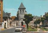 cpm  77 Lagny-sur-Marne Façade de l'Hôtel de Ville   Eglise ( automobiles )
