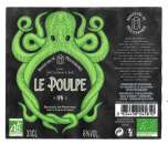 Etiquette Bière Française - Le Poulpe - IPA - 6,0% Alc