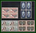  N° 1197 + 1214 + 1220 + 1224 ** MNH Bloc de 4  1959  scan verso 