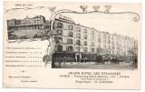 cpa 75  Grand Hôtel des Etrangers , Gare de l'Est