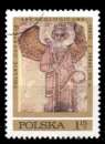 Pologne Yvert N°1919 Oblitéré 1971 Archéologie fresque Archange MICHEL