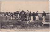CPA 51 Mourmelon - Manœuvres de force, Le 155 court sur l'affût plate-forme - écrite en 1915