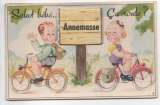 cpsm 74 Annemasse Système petit dépliant ( bicyclettes )