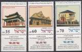 miniature Israël 1988 MNH + tab Nouvel An juif - Modèles de synagogue au Musée de la diaspora, Tel Aviv  (H39)