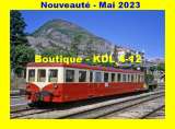 AL 889 - Remorque d'autorail Decauville n° XR 7377 en gare de VEYNES-DEVOLUY - Hautes-Alpes - SNCF