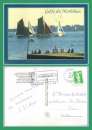 CPM  Golfe du Morbihan Voiliers voy. Flamme Darioritum Vannes RP 1993 BE