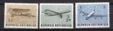 miniature AUTRICHE1968  AVION 50 ANNIVERSAIRE DE LA POSTE AERIENNE YVERT N°PA 63-65 NEUF**