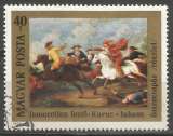 miniature Hongrie - 1976 - Y&T n° 2491 - Obl. - Accrochage entre Kouroutz et Labantz - Tableau