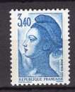 miniature FRANCE 1986 TYPE LIBERTE  3 FR 40 BLEU NEUF**
