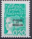 St Pierre et Miquelon 1997 Y&T 657 neuf sans charnière - Marianne du 14 juillet (scan dos) 
