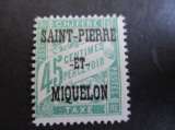 saint pierre & miquelon y & t  taxe 15 * 1925