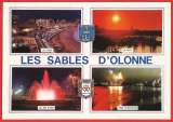 miniature Vendée ( 85 ) Sables d'Olonne : Vues multiples de nuit - Carte écrite BE