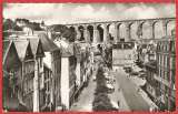 miniature Finistère ( 29 ) Morlaix : Rue d'Aiguillon et le viaduc ferroviaire - CPSM écrite TBE
